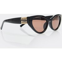 Side Logo Detail Cat Eye Shaped Sunglasses In Black, Women's Size UK 0 | EGO (UK)