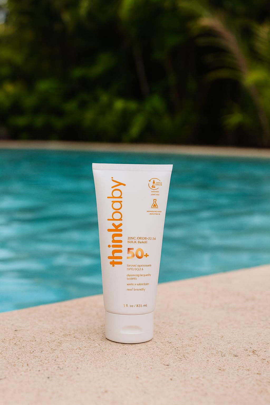 Thinkbaby SPF 50+ Baby Sunscreen, 3 Oz. – Safe, Natural Mineral Sun Cream for Babies - Water Re... | Amazon (US)