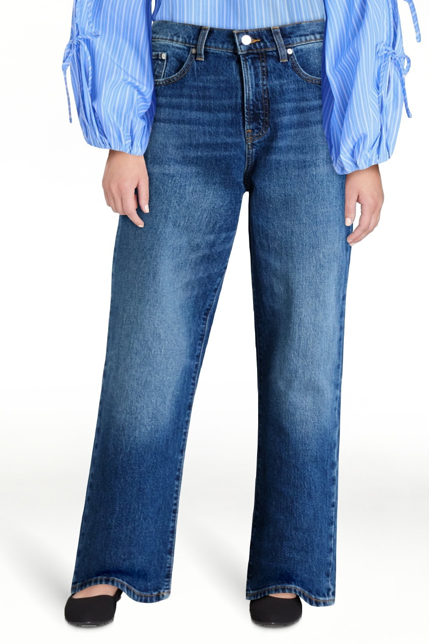 Free Assembly Women's and Women's Plus High Rise Ankle Length Straight Jeans, 30" Inseam, Sizes 0... | Walmart (US)