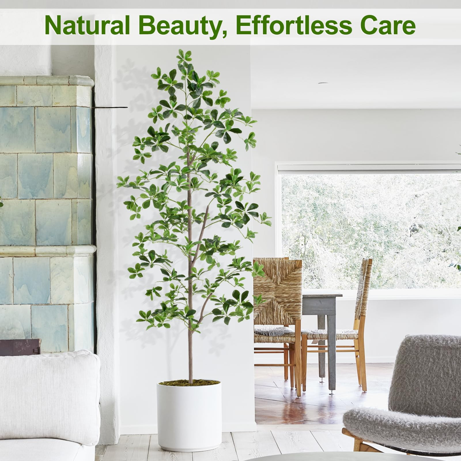 6ft Tall Artificial Black Olive Tree with 945 Lifelike Leaves, Tall Fake Greenery Olive Silk Plan... | Amazon (US)