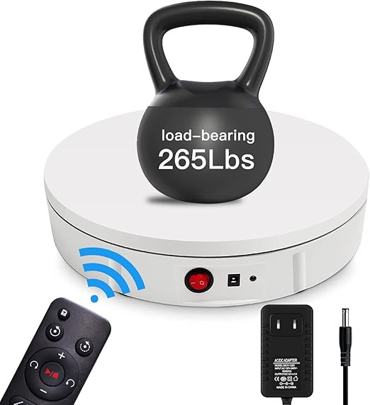 JAYEGT Motorized Rotating Display Stand, 360 Degree Electric Rotating Turntable for Photography P... | Amazon (US)