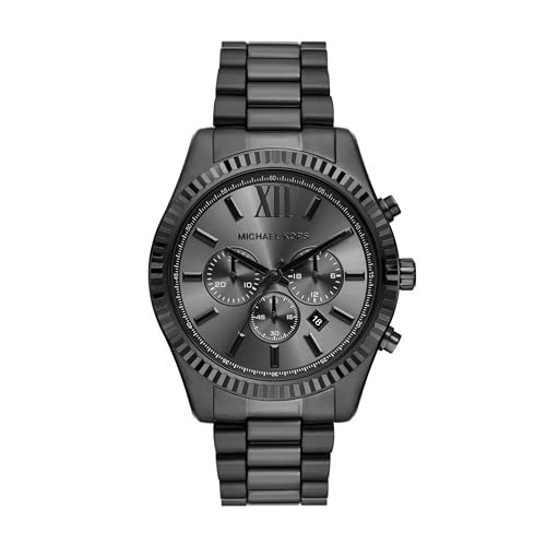 Michael Kors Men's Watch, Lexington Chronograph Black Stainless Steel Men's Watch | Amazon (US)