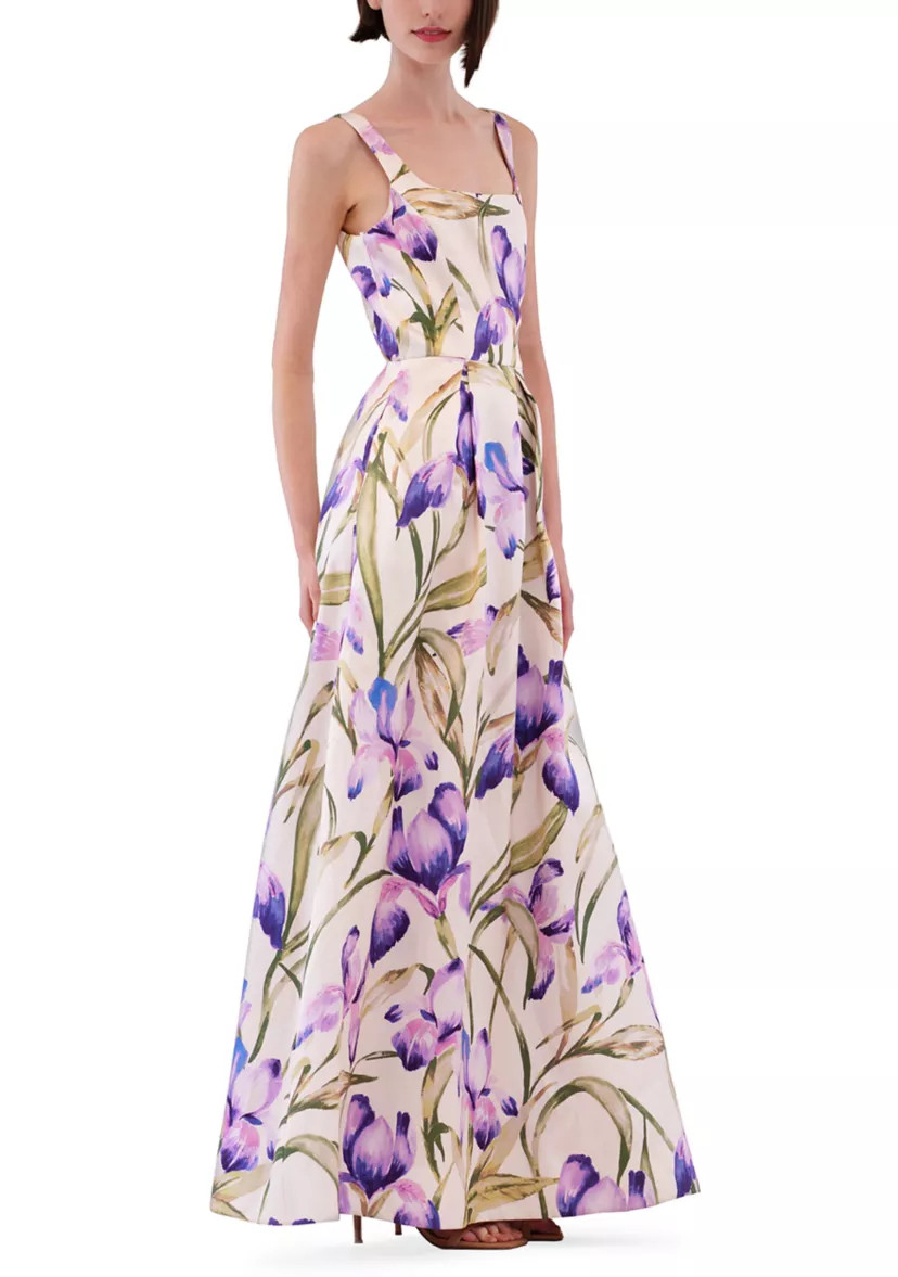 Women's Sleeveless Square Neck Floral A-Line Maxi Dress | Belk