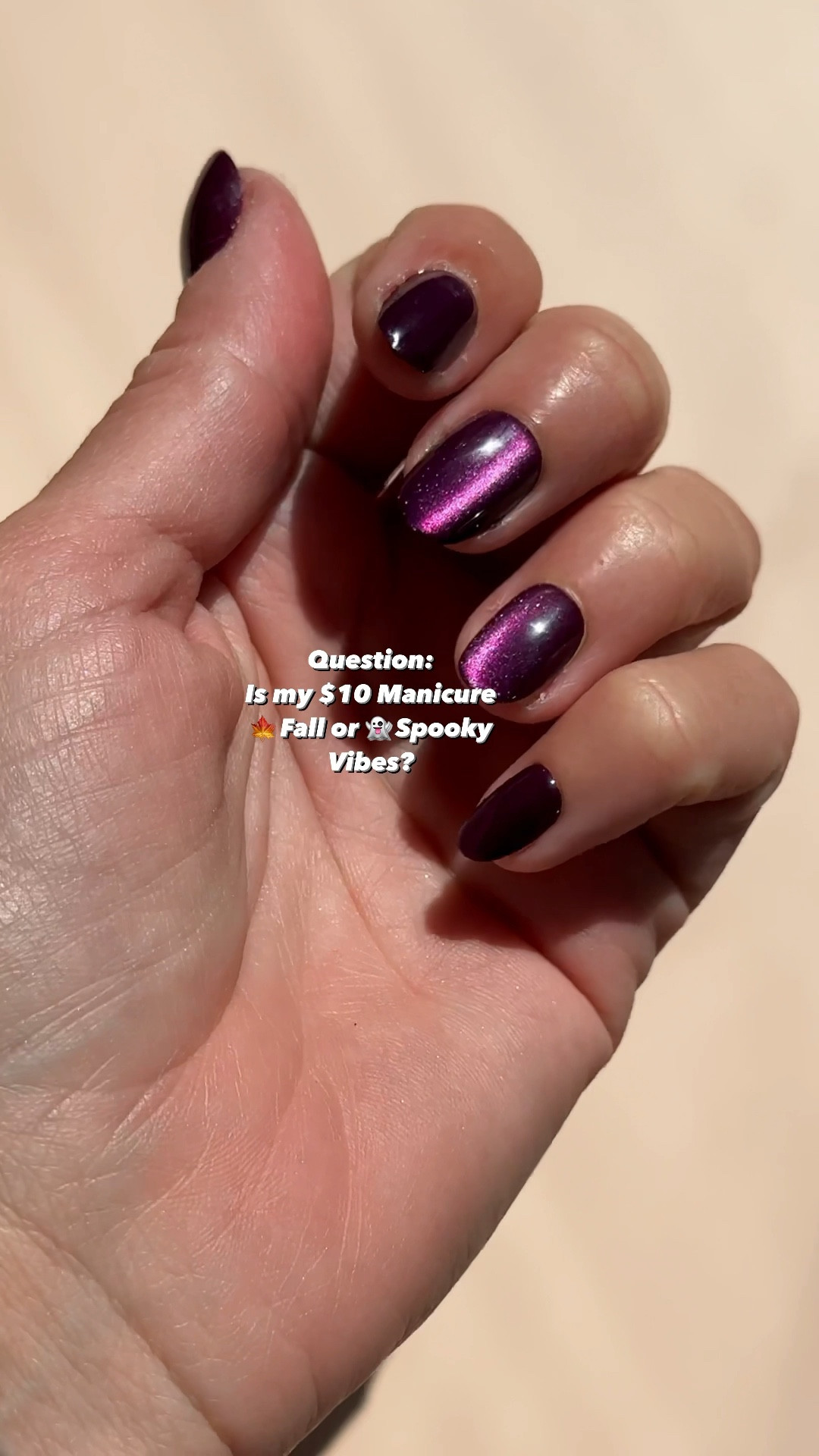 Press On Nails For LIFE 🫶 #giftedbyoliveandjune Who is with me 💅 Also help me to decide, are these purple nails more 🍂 FALL or 👻 SPOOKY? 🤔

Who cares either way all I know is at only $10 I’m 10000% rebuying this pair over and over.
.⁣
.⁣
.⁣
.⁣
.⁣
Manicure | Purple Nails | Fall Nail Inspo | Spooky Nail Inspo | Cat Eye Nails | Aesthetic Nails | Viral Nails | Glue On Nails | Olive & June Nails | Spooky SZn | Spooky Season | Fall Gift Guide For Her

#giftguide2023 #trendynails #beautyhacks #purplenails #nailsofinstagram #oliveyourmani #purple💜 #purpleaesthetic #beautyhacks101 #shortnails #nailsoftheday #spookyszn #beautytips #oliveandjunemani #spookyseason #oliveandjune #trickortreatnails #witchaesthetic #spookyvibes #holidaynails #nailsnailsnails #nailsofig #witchyfashion 