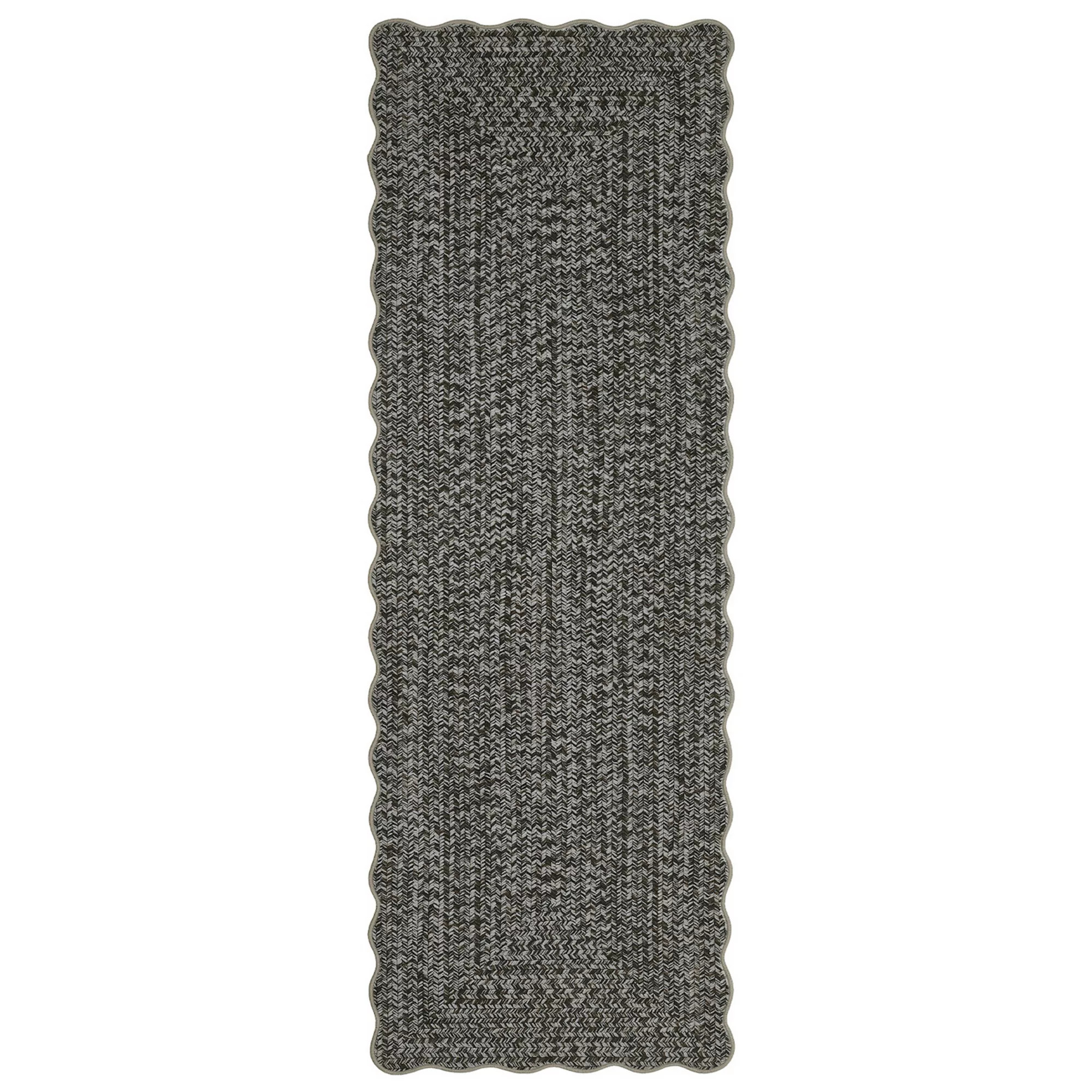 Printed Rug with Braided Pattern on it, Scalloped Washable Runner Rugs for Entryway Non Slip Carp... | Kohl's