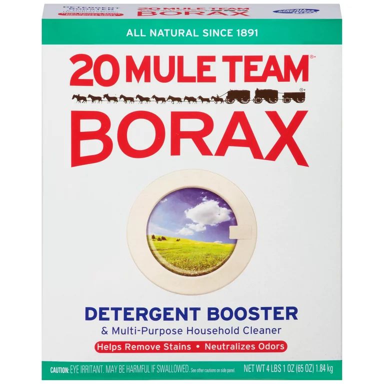 20 Mule Team Borax All Natural Laundry Detergent Booster and Multi-Purpose Household Cleaner, 65 ... | Walmart (US)