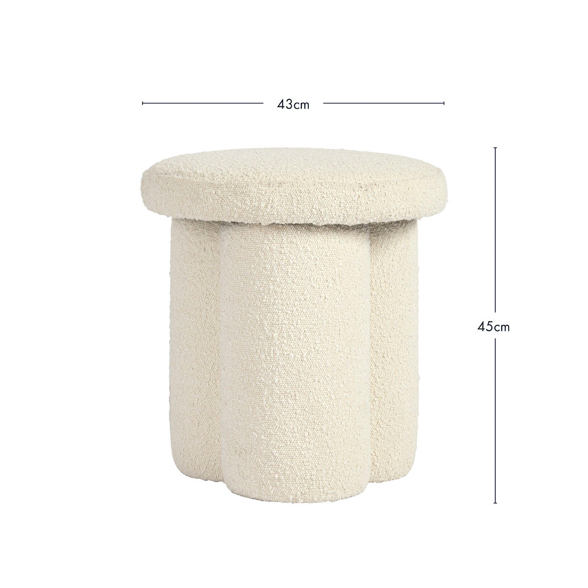 Ollie Boucle Ottoman [MUSLOLLIE23] | Pillow Talk AU
