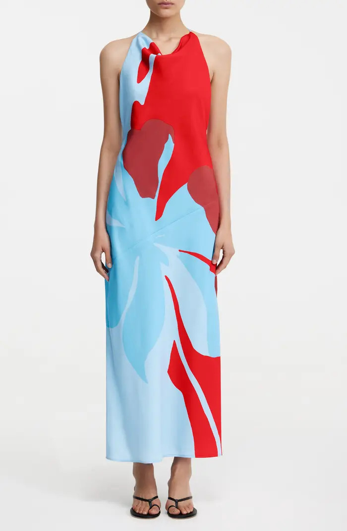 Katy Abstract Floral Halter Neck Maxi Dress | Nordstrom