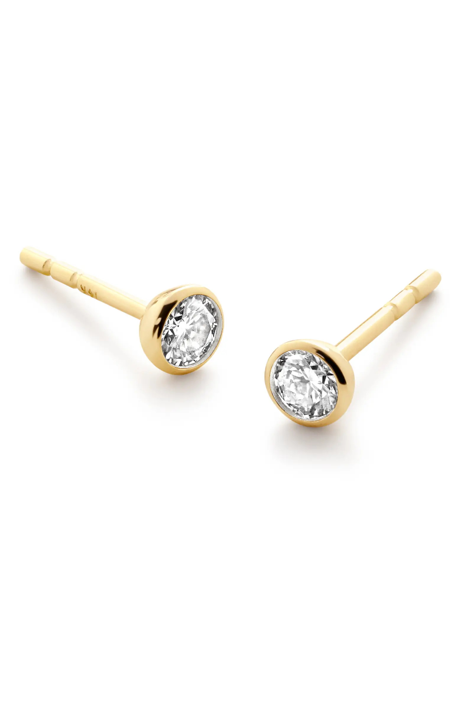 Solitaire Diamond Stud Earrings | Nordstrom