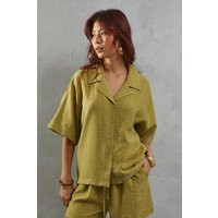 Viscose Nylon Boxy Shirt | Debenhams UK