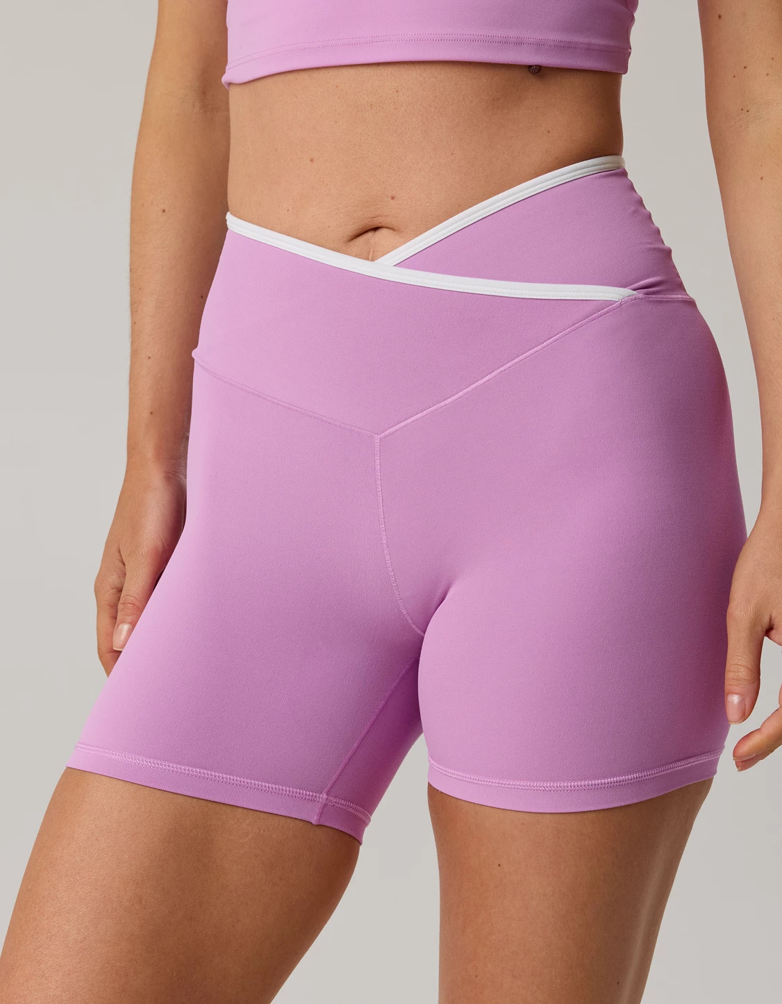 OFFLINE By Aerie Real Me Tipped Crossover High Waisted 5" Bike Short | Aerie