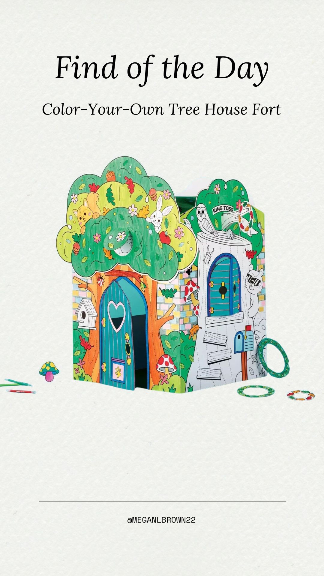 Color-Your-Own Tree House Fort - Mondo Llama™ 