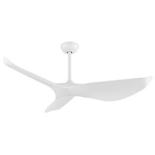 52 in. 6 fan speeds Matte White Ceiling Fan With 3 Blade | The Home Depot