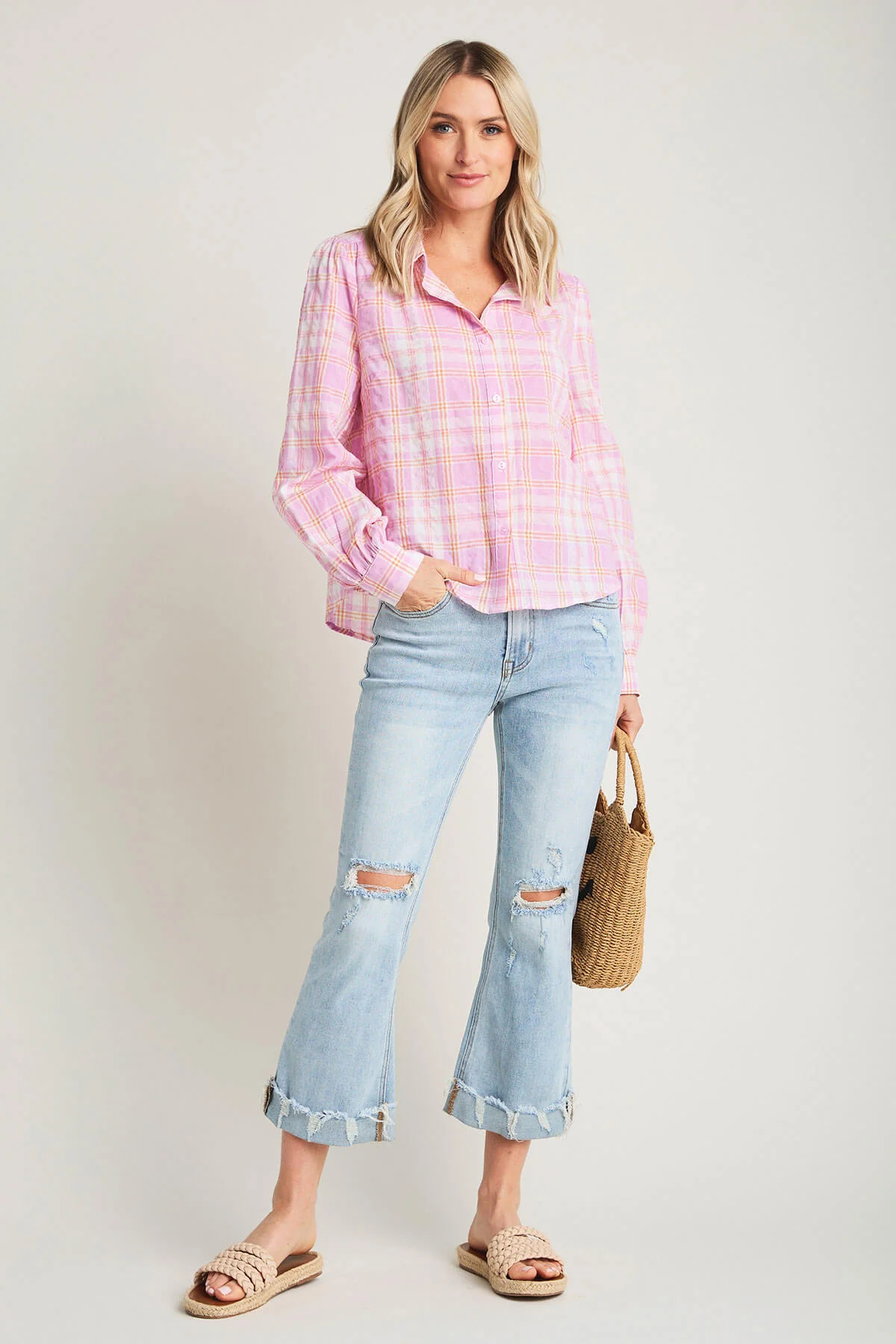 Fate Plaid Button Down Shirt | Social Threads