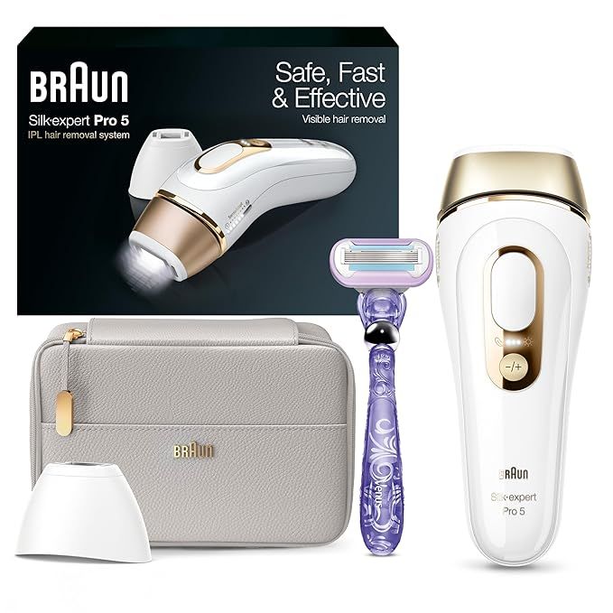 Braun IPL Long-lasting Laser Hair Removal Device for Women & Men, Silk Expert Pro5 PL5157, Safe &... | Amazon (US)