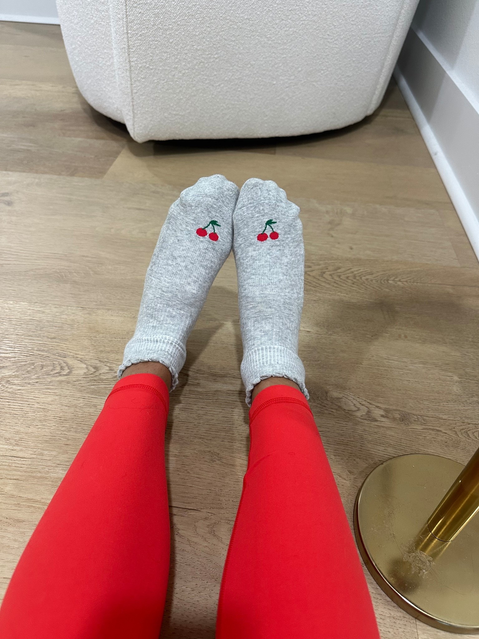 Top off your look with our Cherry Full Foot Grip Socks—a solid design with a playful ruffle cuff and charming cherry motif. Move with confidence, backed by secure arch support, breathable cotton, and our signature extra-sticky grip to keep you balanced and focused with every step. @Pointe Studio 

#LTKActive #LTKootd #LTKfitnessgoals