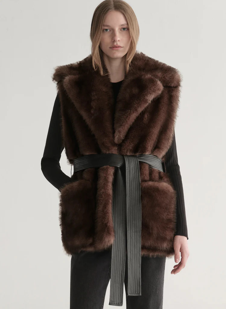 Devon Faux Fur Vest | A.L.C