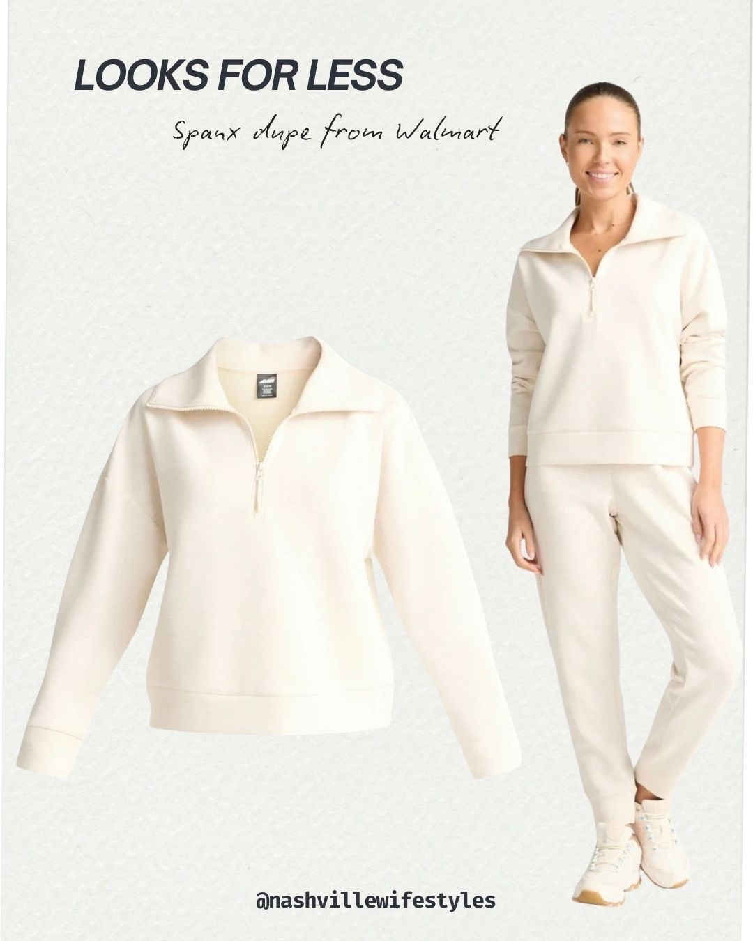 Wait… is this SPANX? 👀 

Nope. It’s the Avia Womens ScubaKnit Quarter Zip Pullover from Walmart and I’m telling you right now… it’s an identical duo for the SPANX version. AND it’s under $20 😮‍💨

Same sleek, scuba feel, same, polished leisure, vibe, same “ I look put together, but I’m actually very ￼comfy” energy—just without the splurge. Perfect for errands, travel days, school pick up, or pretending you tried harder than you did.￼

#walmartfashion #walmart #spanx

#LTKFindsUnder50 #LTKActive #LTKootd
