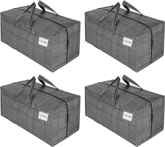 VENO 4 Pack Heavy Duty Moving Bags with Backpack Straps, Zippers & Handles, Extra Large Packing B... | Amazon (US)