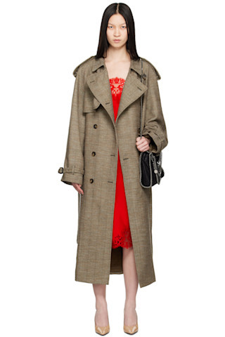 Beige Belted Trench Coat | SSENSE