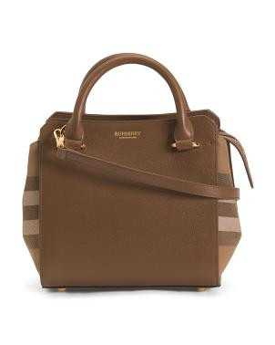 Leather Mini Banwell House Check Tote With Strap | Women | TJ Maxx | TJ Maxx