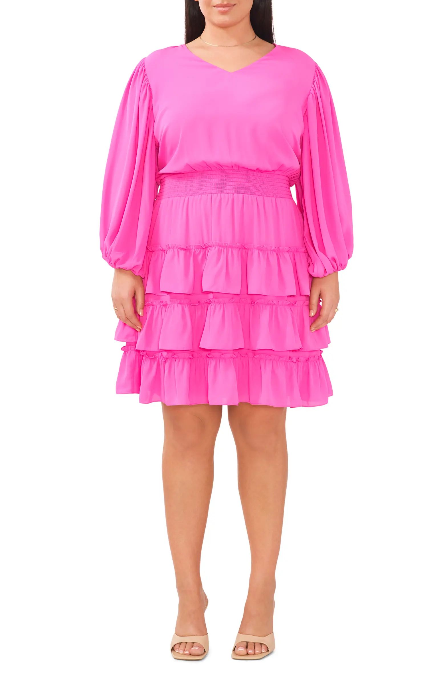 Feel your best wherever the day takes you in this balloon-sleeve dress featuring a roomy bodice, ... | Nordstrom