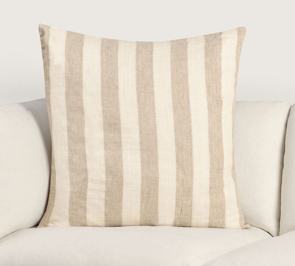 Lita Linen Striped Pillow Cover | Pottery Barn (US)