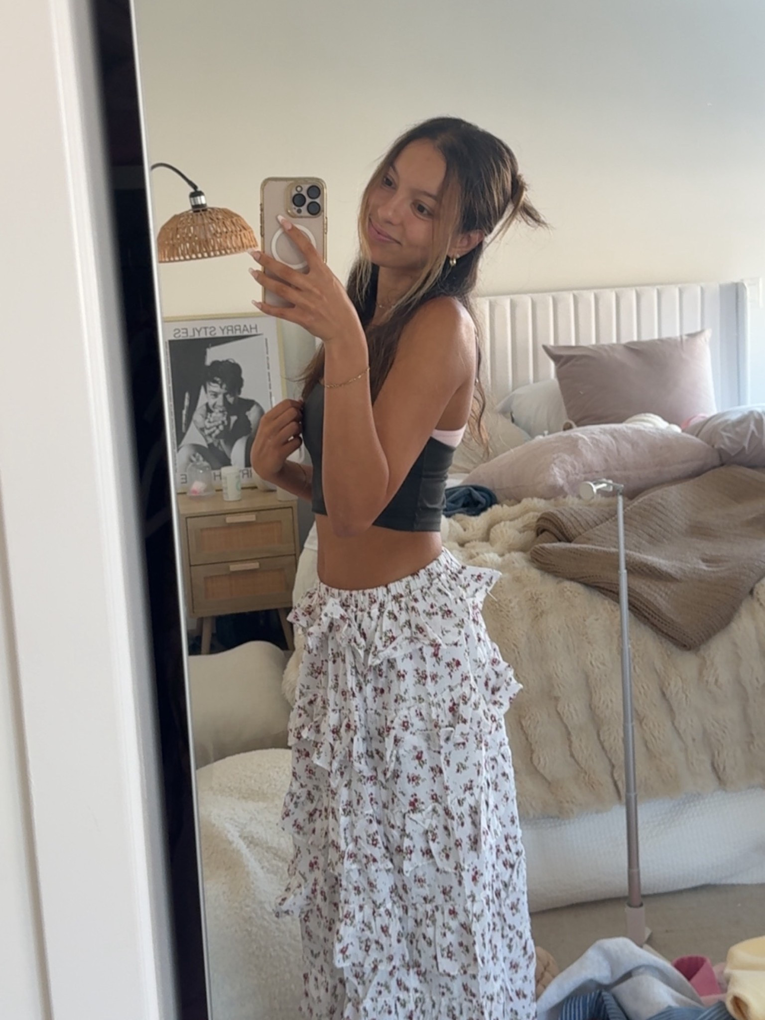 FLORAL MAXI SKIRT