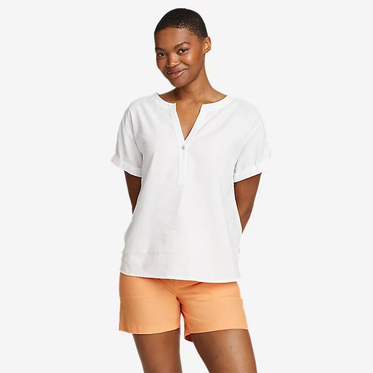 Women's EB Hemplify Short-Sleeve Beach Shirt | Eddie Bauer, LLC