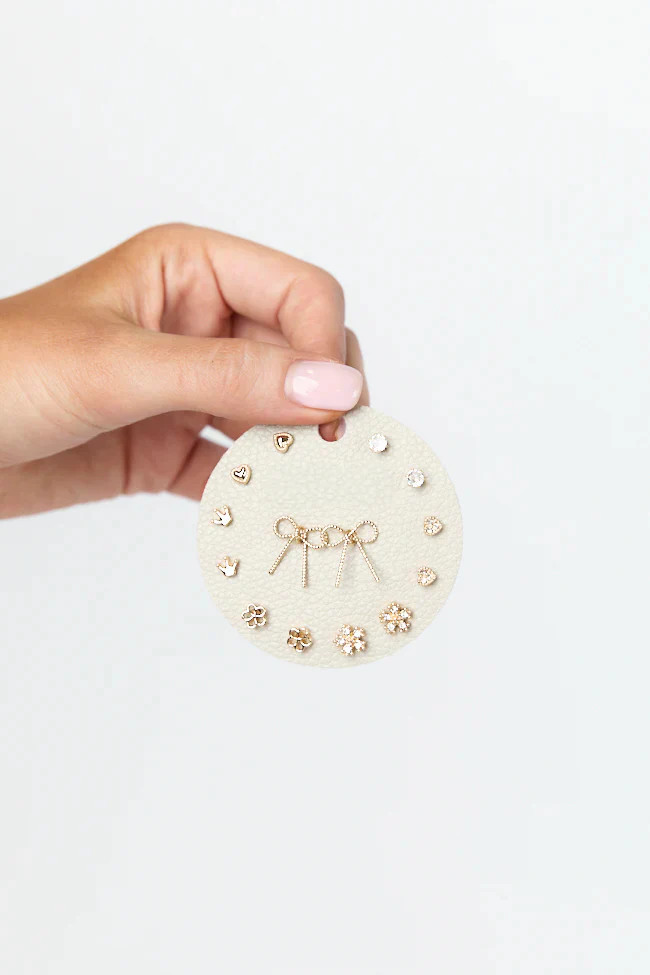 Bow Earring Stud Set | Pink Lily