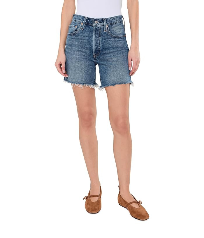 Levi's(r) Womens 501 Mid Thigh Shorts Women's Shorts Well Sure : 25 6, Cotton/Denim | Zappos.com