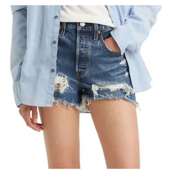 Women's Levi's 501 Original High-Rise Jean Shorts 28 Blame Game | Scheels