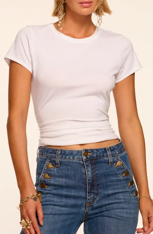 Ramy Brook Kate Crop T-Shirt in White at Nordstrom, Size Medium | Nordstrom