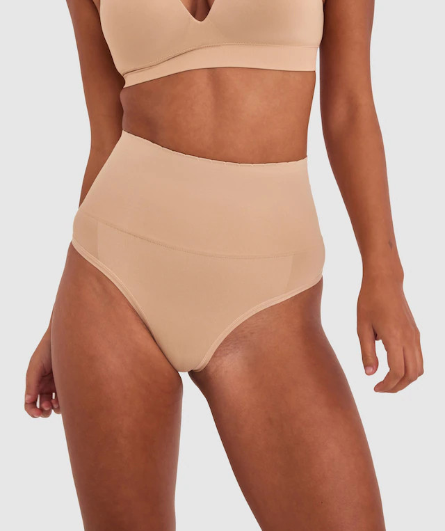 Cooling Seamfree High Waist V-String - Nude 2 | BRAS N THINGS 