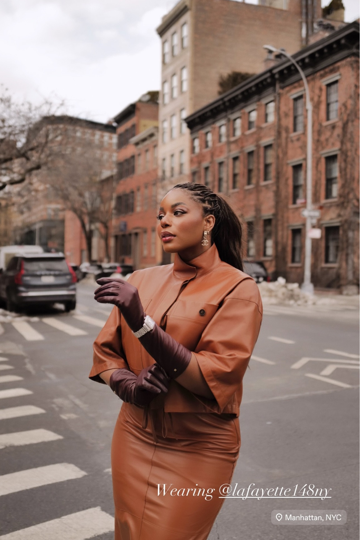 Never one to shy away from a leather moment! Wearing the cutest leather cropped jacket and pencil skirt from Lafayette 148 along with burgundy leather gloves. Linking this winter to spring transitional outfit from nyfw below! … For more links to date night outfits, silver hardware, gallery wall, valentines outfit women, knits and shawls, statement coat, vacation outfits beach, sunday hoodie, follow me on LTK! ✨

#LTKgrwm #LTKootd #LTKdayinmylife