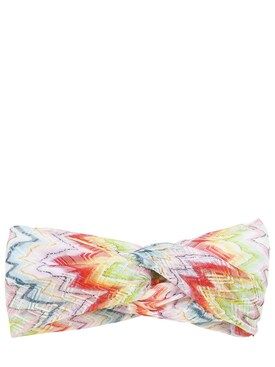 Missoni - Zig zag knit turchon headband - Multicolor | Luisaviaroma | Luisaviaroma