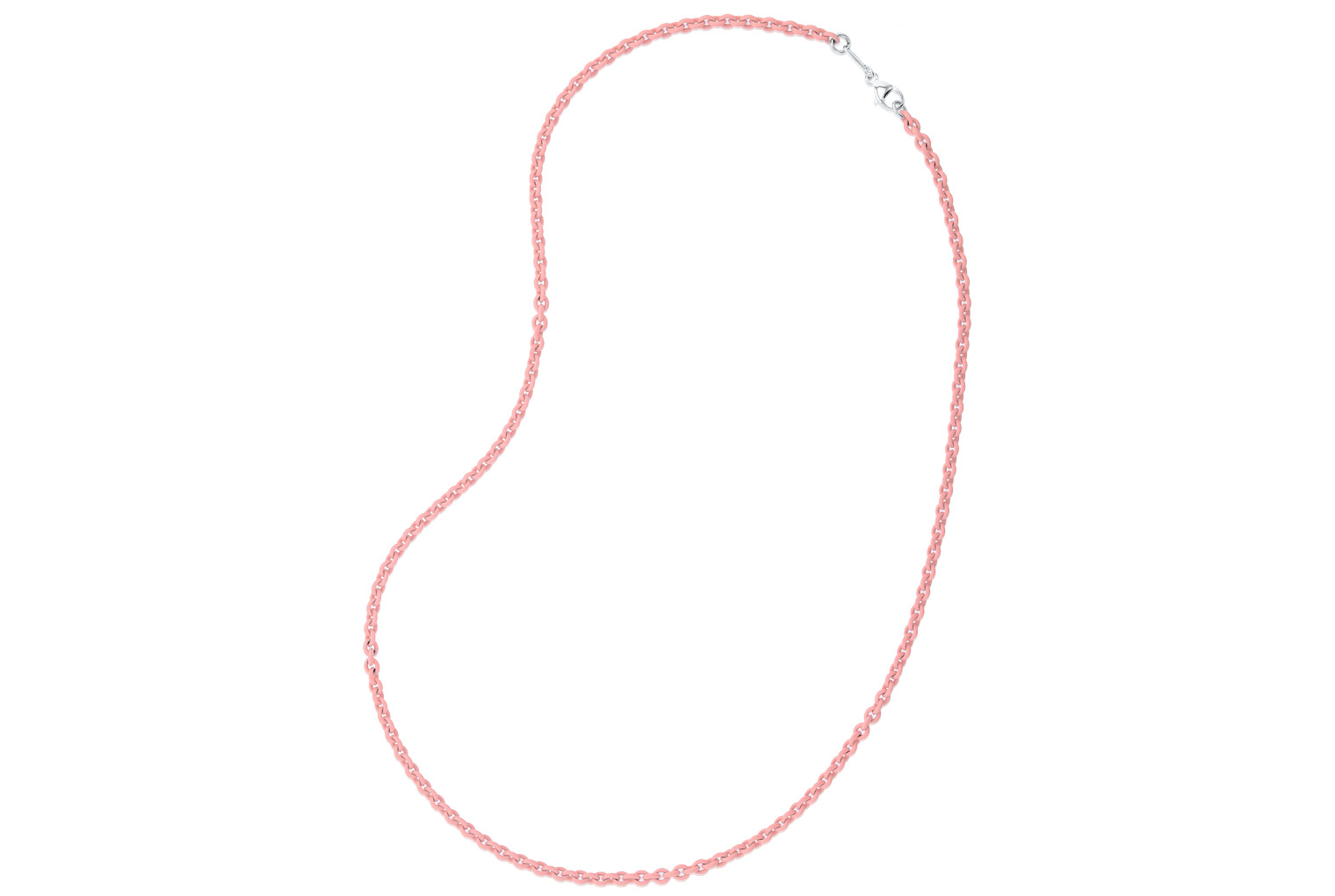 Navette Chain Pink | Pink Stainless Steel Chain | Mignon Faget | Mignon Faget