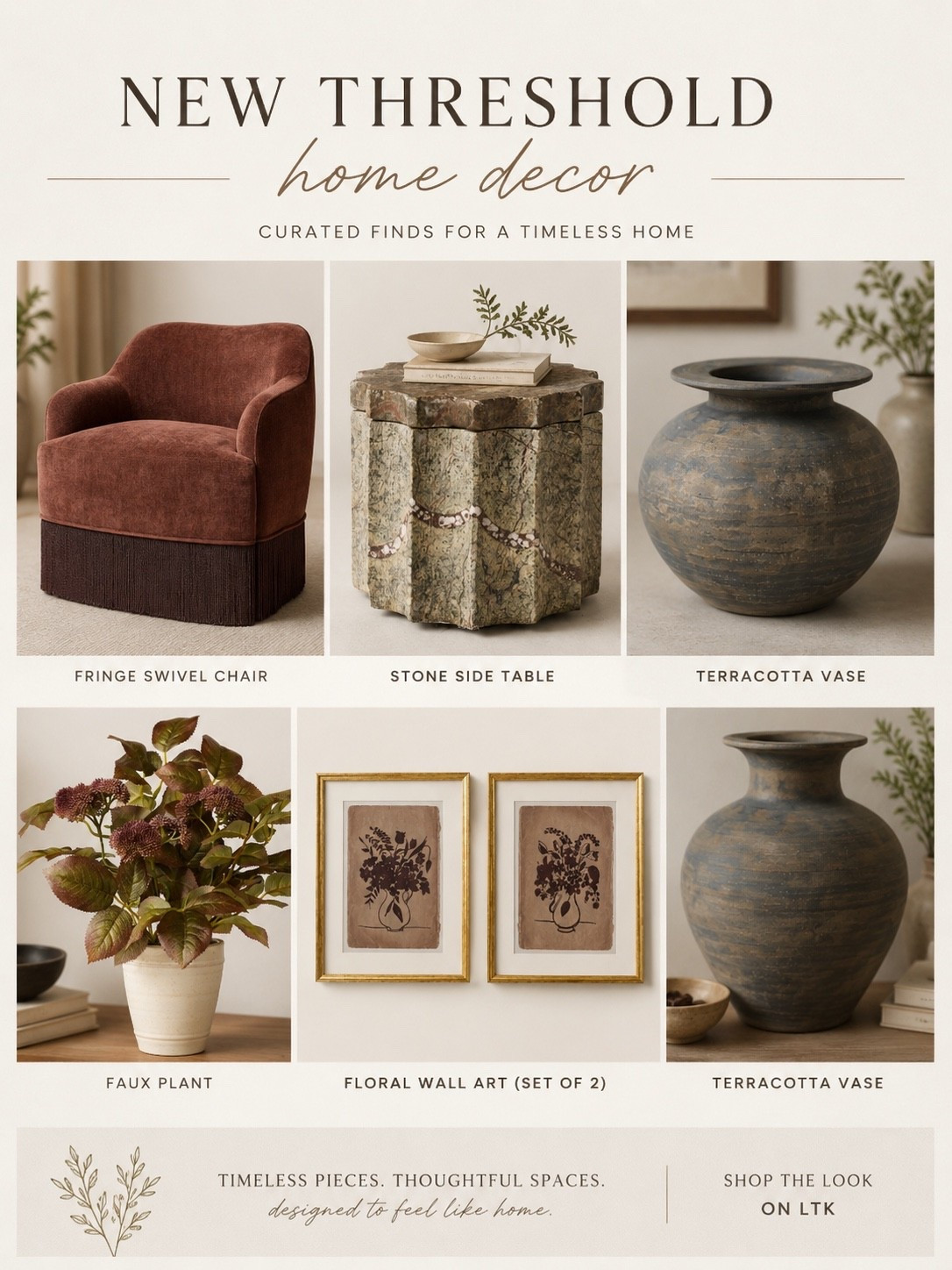 New Threshold home decor is SO good right now 🤎✨
These pieces feel elevated, timeless, and way more high-end than their price tags. The warm tones, vintage-inspired textures, and earthy details are giving cozy luxe in the best way.

Definitely adding a few of these to my home refresh 👏🏼
Everything is linked on my LTK!#ThresholdDecor #TargetHome #HomeDecorFinds #NeutralHomeDecor #MoodyHomeDecor #TargetFinds #HomeStyling #CozyHome #EarthyHomeDecor #VintageInspired #InteriorStyle #LTKStyle #HomeInspo #TargetStyle #CollectedHome #ModernOrganicStyle #ThresholdStyle #HomeDecorLover #ShopMyLTK


Goes live May 31st on

#LTKHome #LTKSeasonal #LTKU #LTKHome