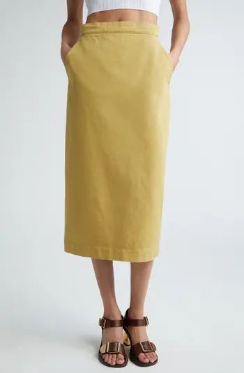 Max Mara Denver Cotton Twill Pencil Skirt | Nordstrom | Nordstrom
