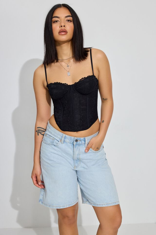 Lace Balconette Bustier Top | Garage Clothing