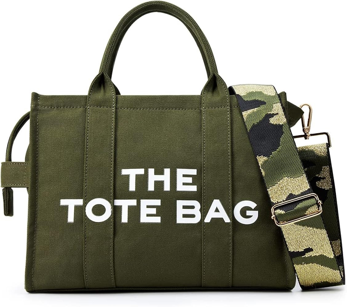 The Tote bag for women,canvas tote bag Handbag With colorful widened shoulder straps,casual bag f... | Amazon (US)