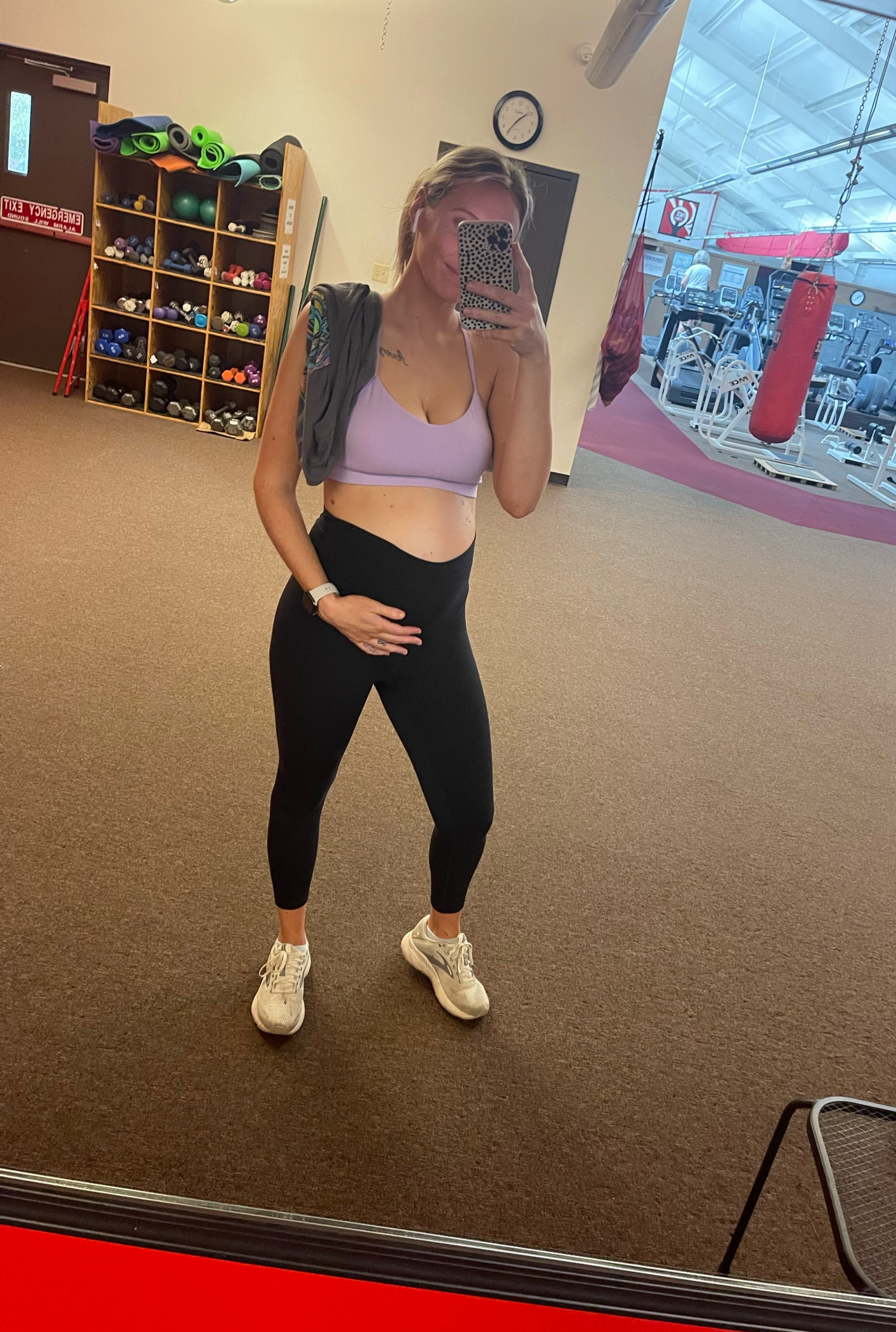 Gym fit with the bump! 24 weeks pregnant and these leggings and sports bra is a must! Seriously so soft and the leggings don’t ride down! 

#LTKstyletip #LTKbump #LTKbaby