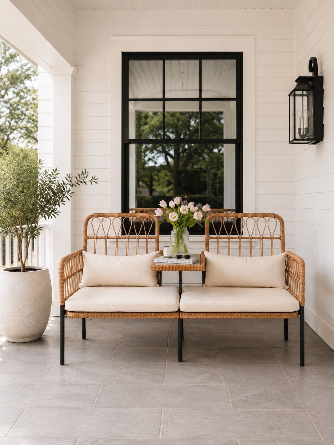 ON SALE UNDER $90

This Walmart outdoor rattan loveseat conversation set is such a good find for small porches, patios, or cozy outdoor corners. The woven rattan detail paired with the neutral cushions gives it that elevated designer look without the designer price tag. And at only $89.99, this sale is hard to beat. Perfect for morning coffee, summer evenings, or adding a cozy seating moment to your porch.

Follow @farmtotablecreations on Instagram for more outdoor styling ideas and affordable home finds.

#walmartfinds #outdoorfurniture #patiofurniture #loveseat #outdoordecor #porchdecor #walmartpatio #rattanfurniture #smallspaceideas #outdoorliving #patioset #balconydecor #frontporchdecor #neutraldecor #summerdecor

#LTKHome #LTKSeasonal #LTKSaleAlert