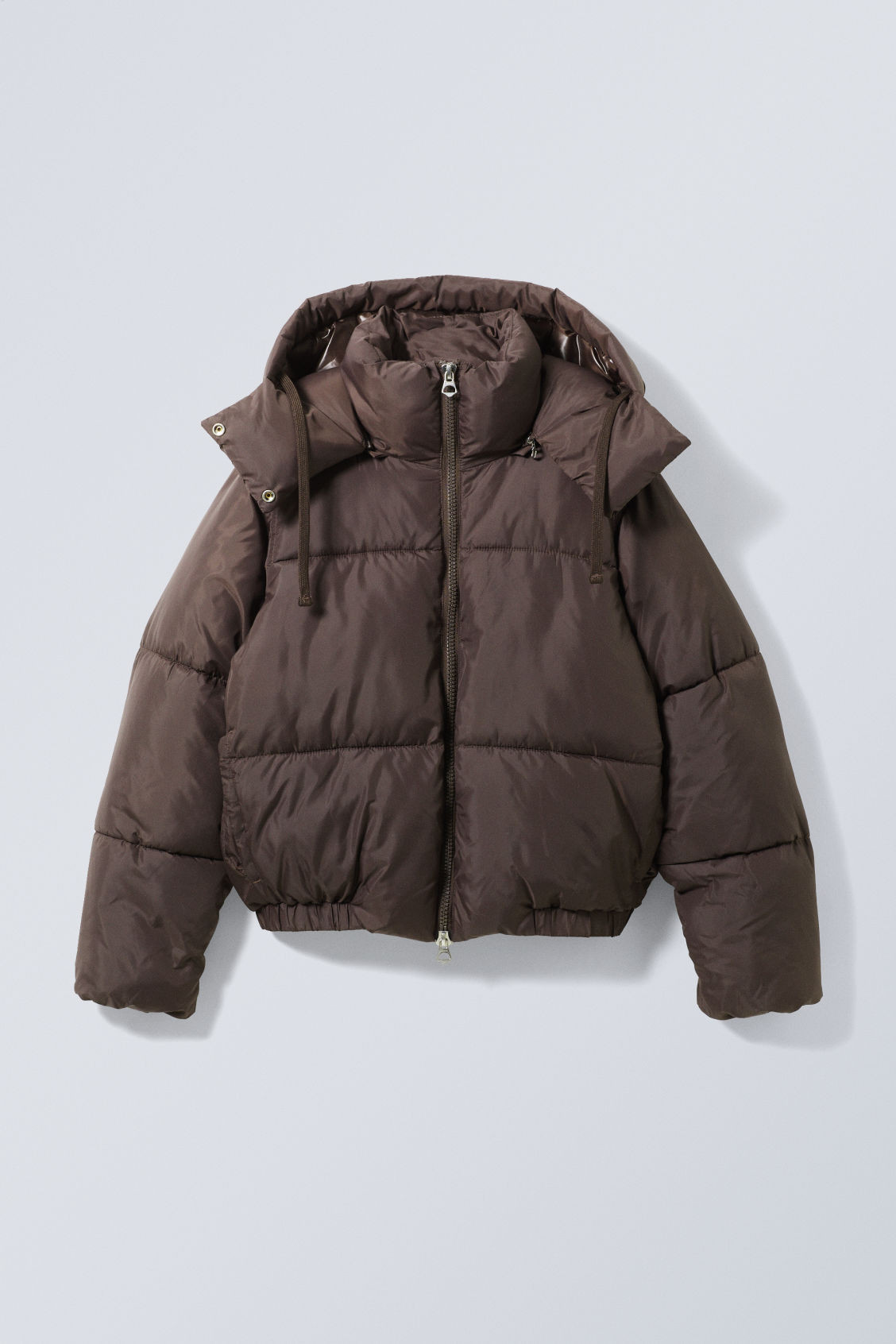 Moon Short Puffer Jacket - Brown | Weekday