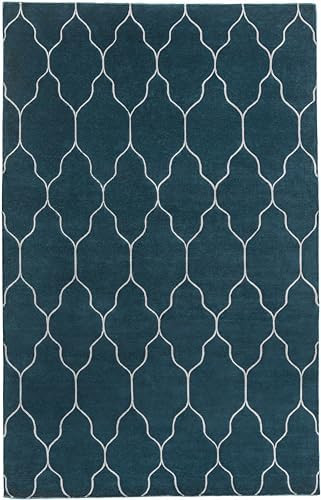 Livabliss GAT1013 Gates Transitional 5' x 8' Area Rug - Teal, Beige | Amazon (US)