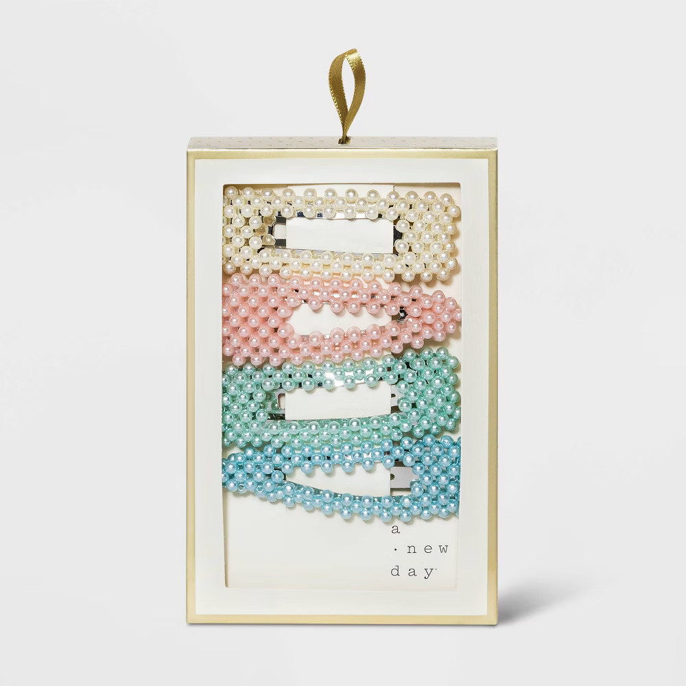 Multi Pastels Scale Gifting Hair Clip Set 4pc - A New Day Multicolor Cools | Target