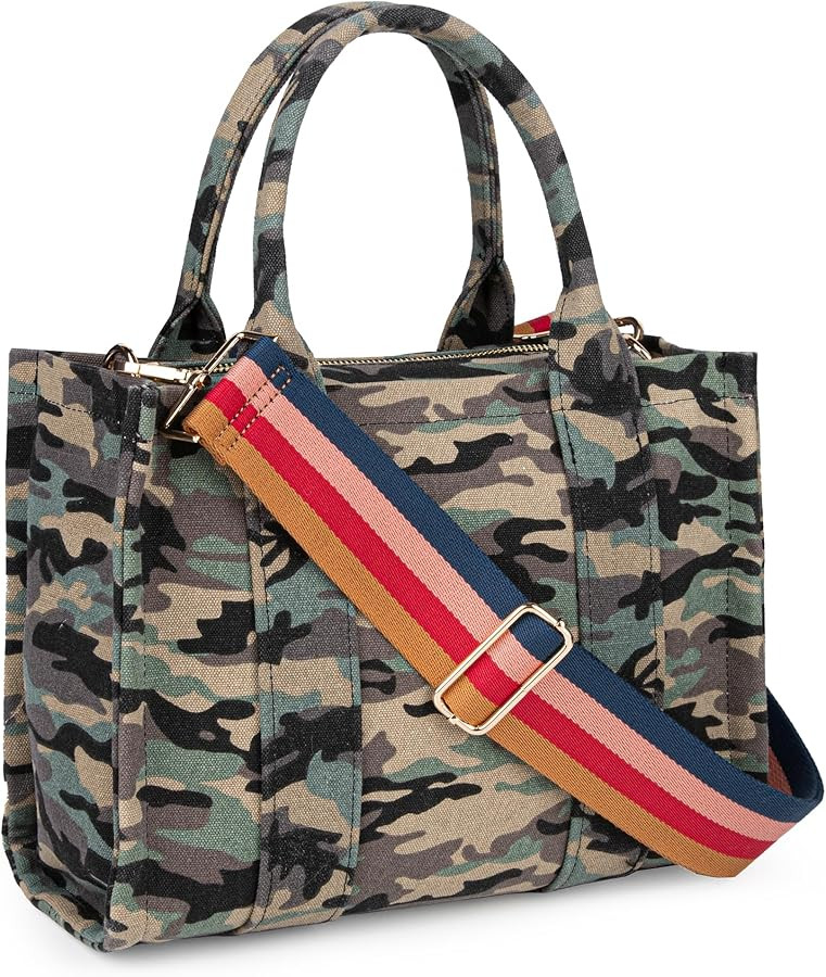 Canvas Tote Bag for Women Top Handle Handbag Crossbody Tote Bag for Women | Amazon (US)