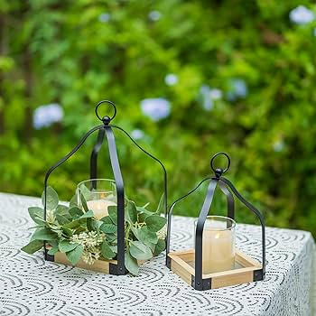 Sziqiqi Farmhouse Candle Lantern Decorative - Lantern Decor for Living Room Coffee Table Lantern ... | Amazon (US)