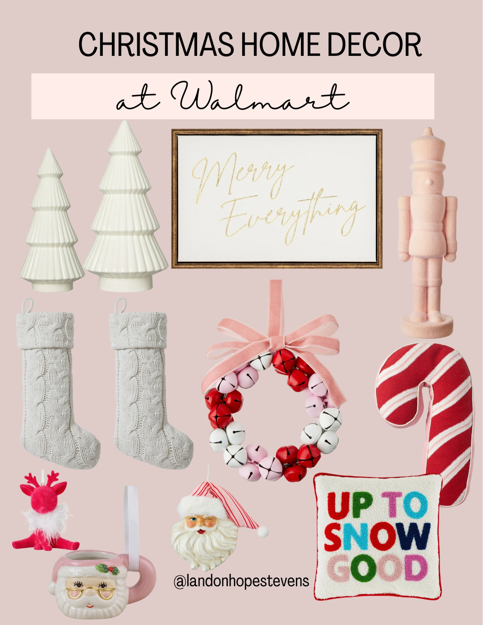 Loving all the pink girly Christmas decor at Walmart! A lot of the items are selling quick and under $20! 🎄

Home decor / Christmas decor / Christmas decorations / Christmas finds / pink Christmas decor 

#LTKHoliday #LTKHome