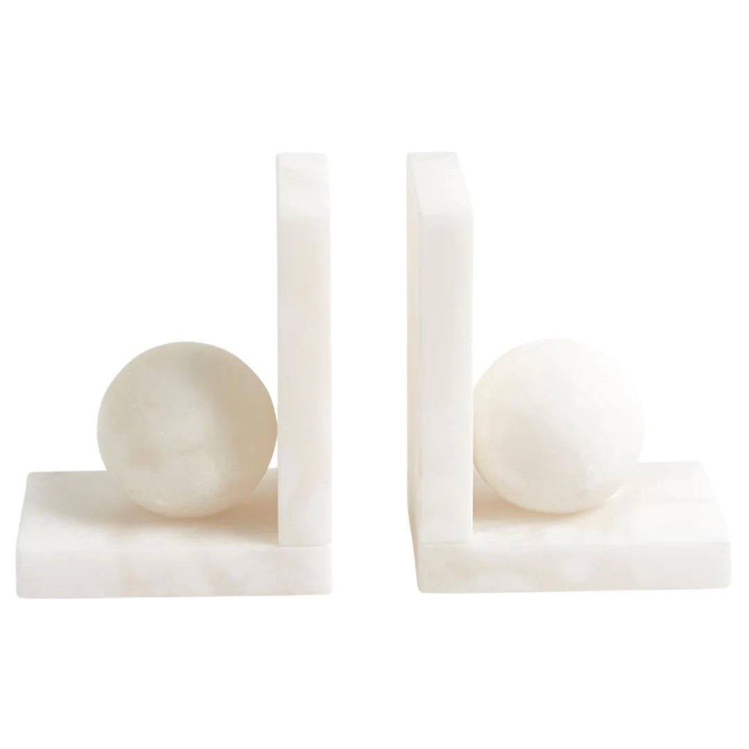 Alabaster Ball Bookend | Megan Molten